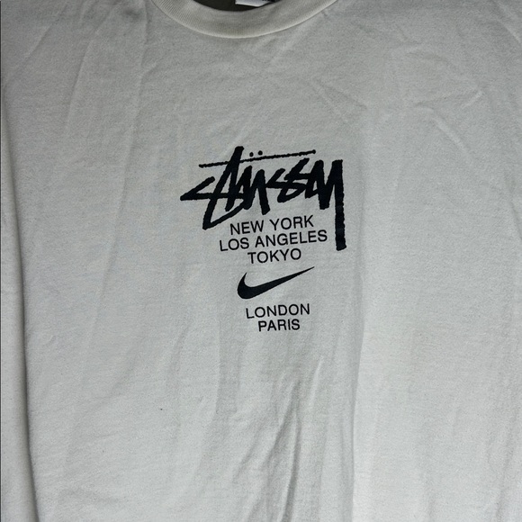 Nike x Stussy international White Tee with Black Logo - Picture 2 of 6